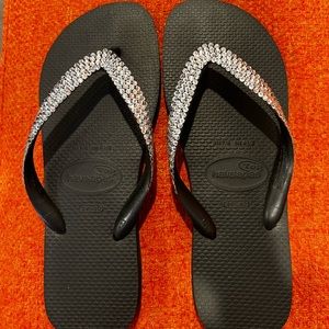 Womens 7/8 rhinestone Havaianas